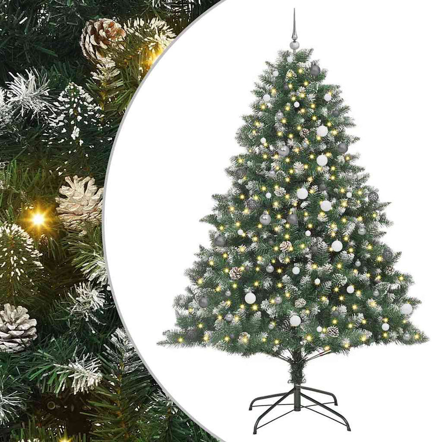 Kunstkerstboom Met 300 Led Groen Pvc En Plastic En Staal