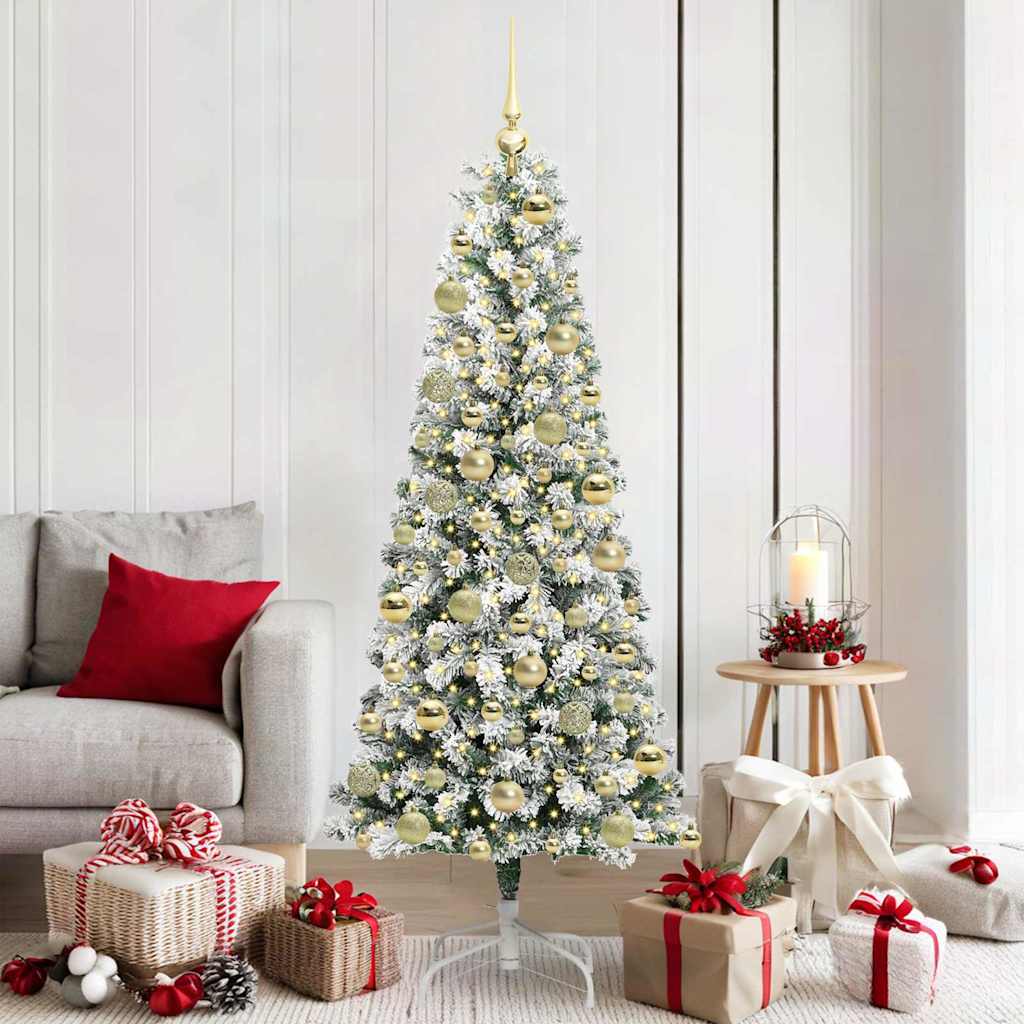Kunstmatig Gelen Kerstboom Met Led -Striplichten Pvc