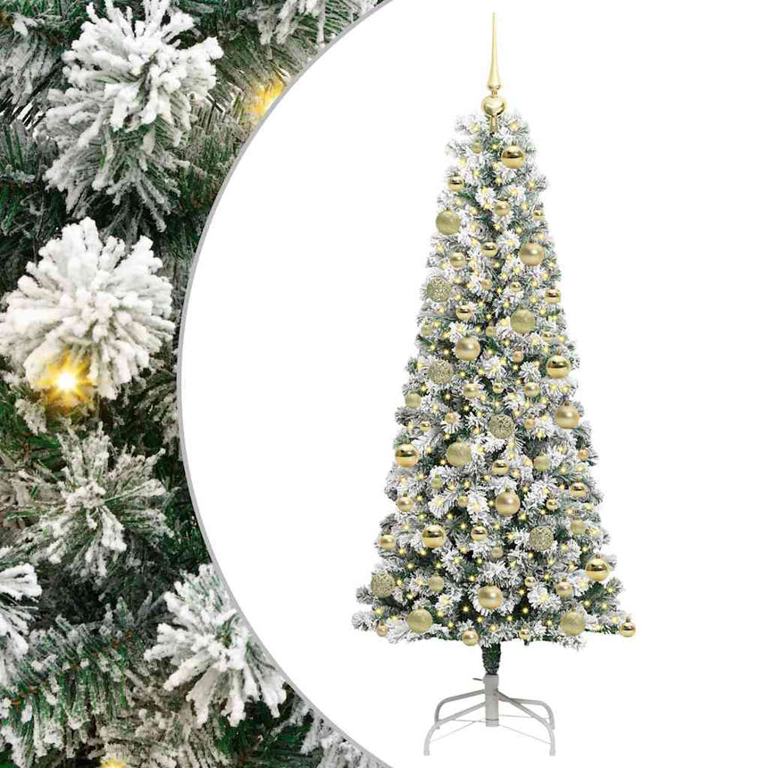 Kunstmatig Gelen Kerstboom Met Led -Striplichten Pvc