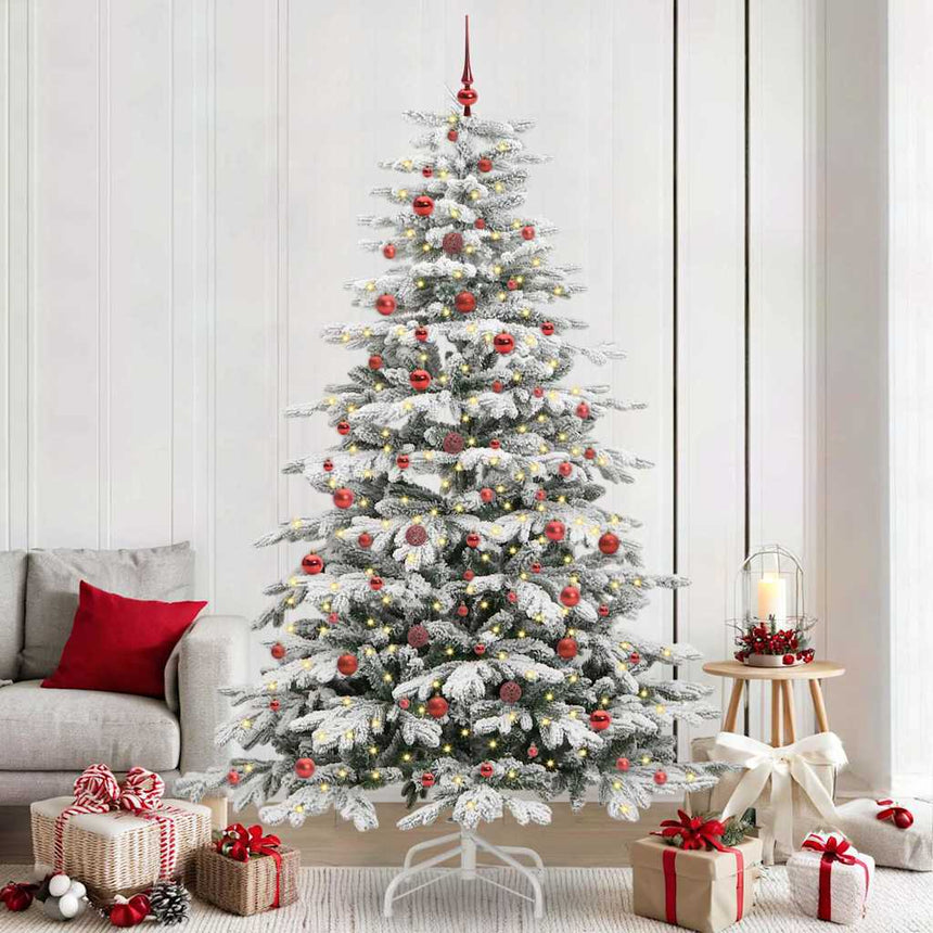 Kunstmatige Hinged Kerstboom Wit 240 Cm Pe En Pvc