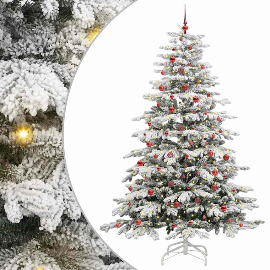 Kunstmatige Hinged Kerstboom Wit 240 Cm Pe En Pvc