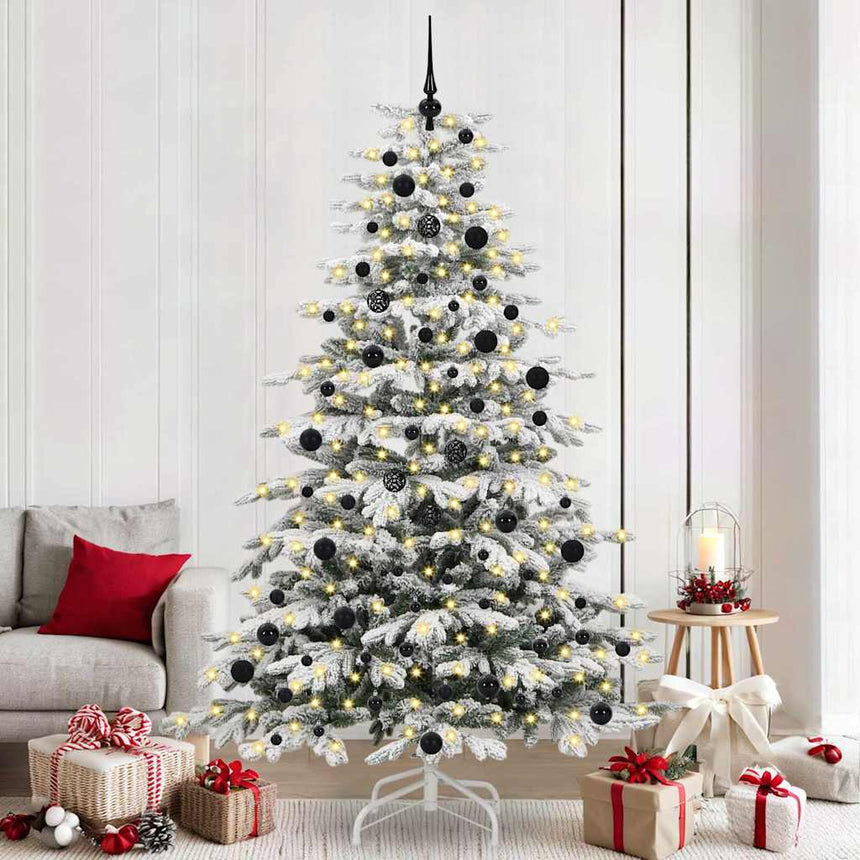 Kunstmatige Hinged Kerstboom Wit 240 Cm Pe En Pvc