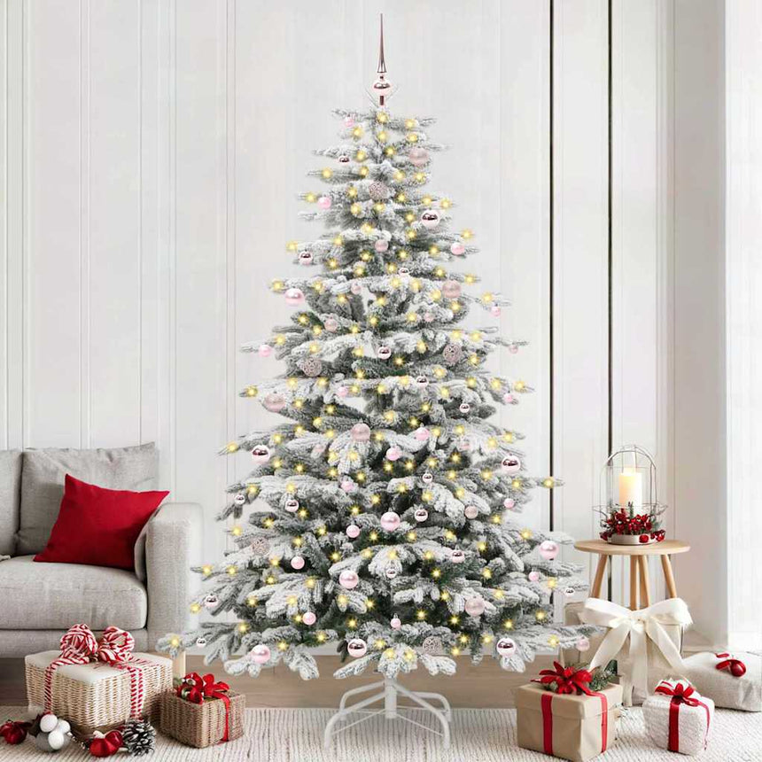 Kunstmatige Hinged Kerstboom Wit 240 Cm Pe En Pvc