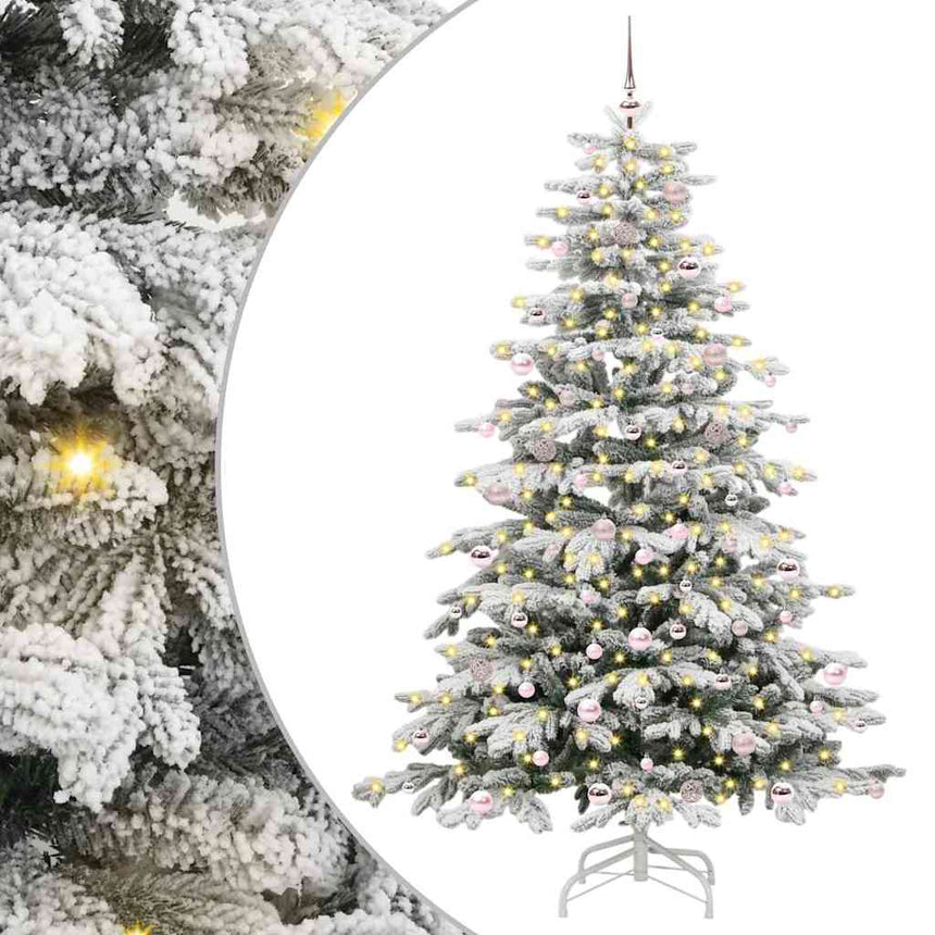 Kunstmatige Hinged Kerstboom Wit 240 Cm Pe En Pvc