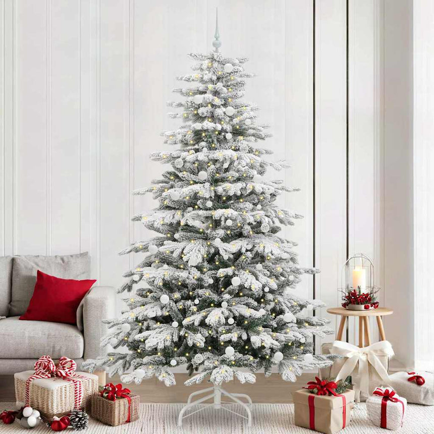 Kunstmatige Hinged Kerstboom Wit 240 Cm Pe En Pvc