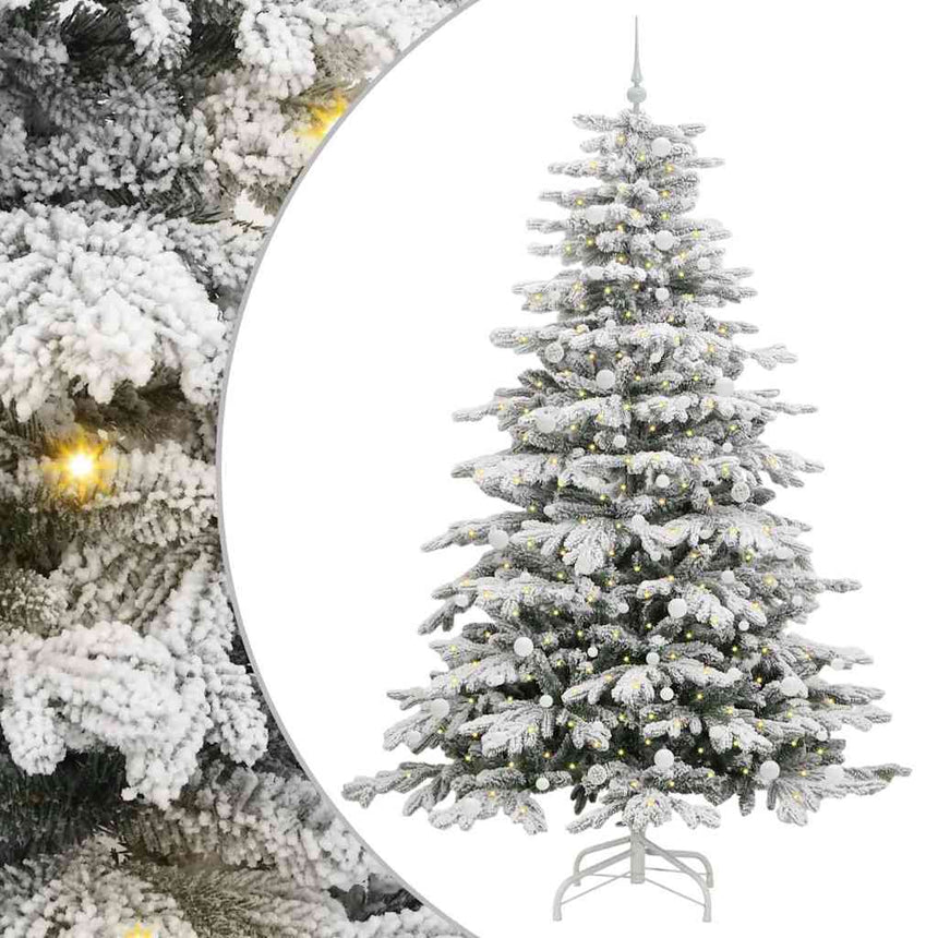 Kunstmatige Hinged Kerstboom Wit 240 Cm Pe En Pvc