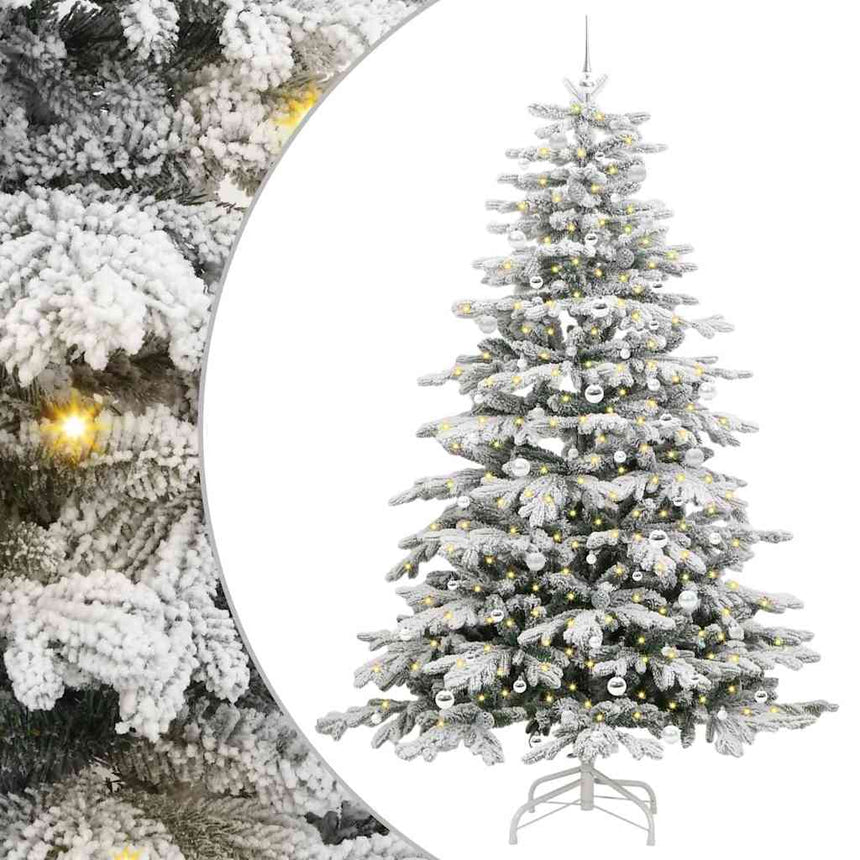 Kunstmatige Hinged Kerstboom Wit 240 Cm Pe En Pvc