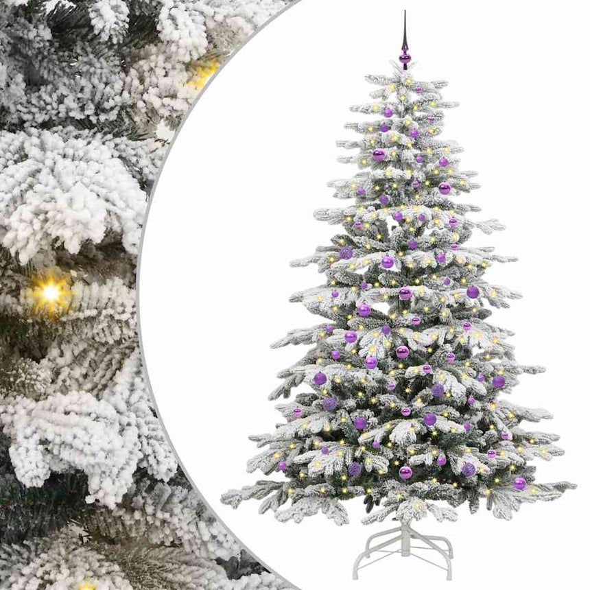 Kunstmatige Hinged Kerstboom Wit 240 Cm Pe En Pvc