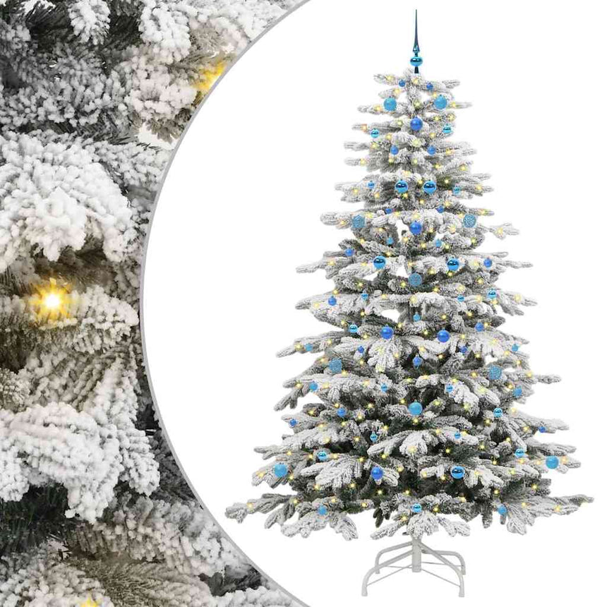 Kunstmatige Hinged Kerstboom Wit 240 Cm Pe En Pvc