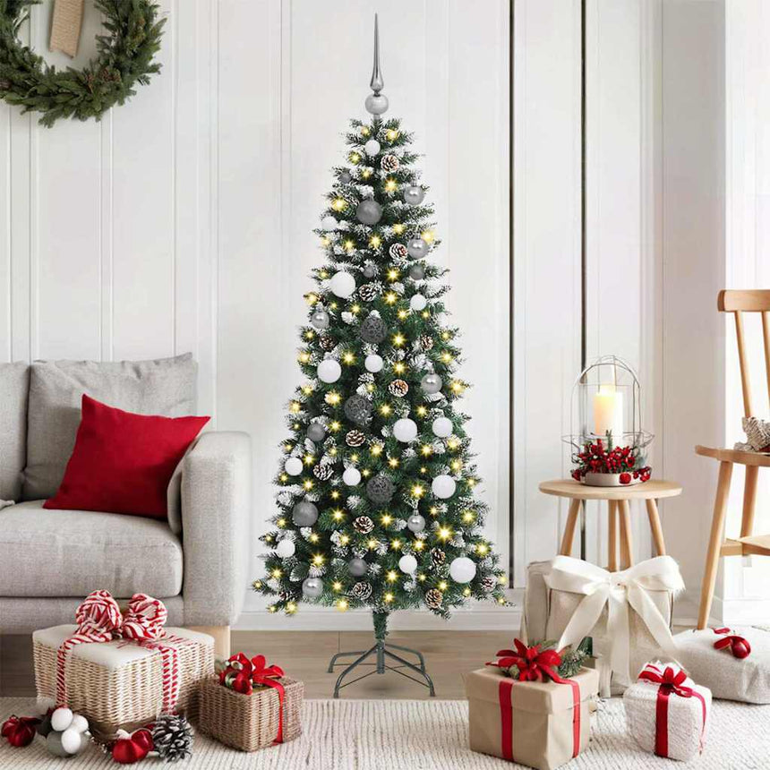 Kunstkerstboom Met 300 Led Groen Pvc En Plastic En Staal