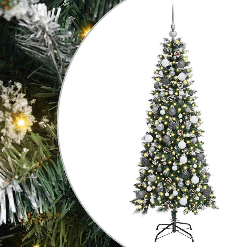 Kunstkerstboom Met 300 Led Groen Pvc En Plastic En Staal
