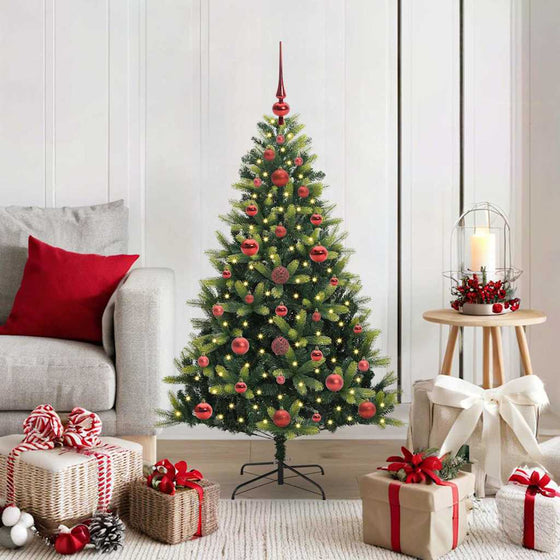 Kunstmatige Gehingde Kerstboom 150 Leds Groen Pvc En Pe