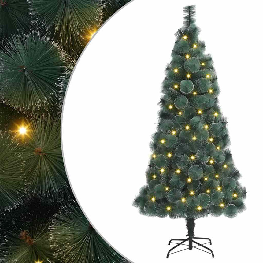 Kunstmatige Voorverlichte Kerstboom Met Ballenset Groen