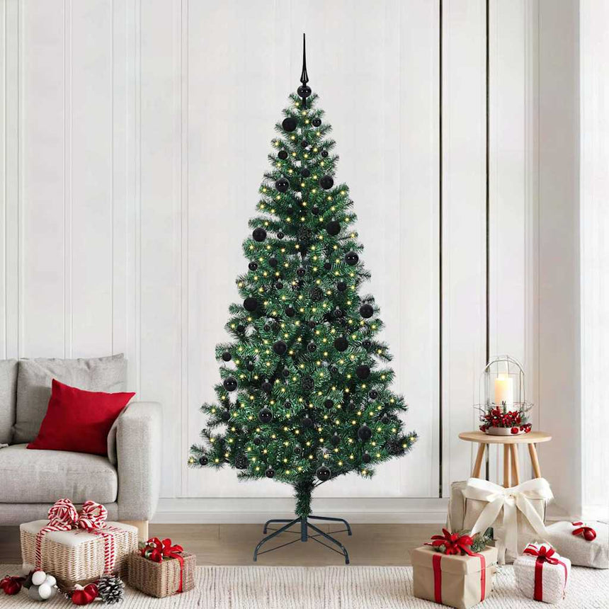 Kunststof Voorverlichte Kerstboom Groen Pvc En Metalen