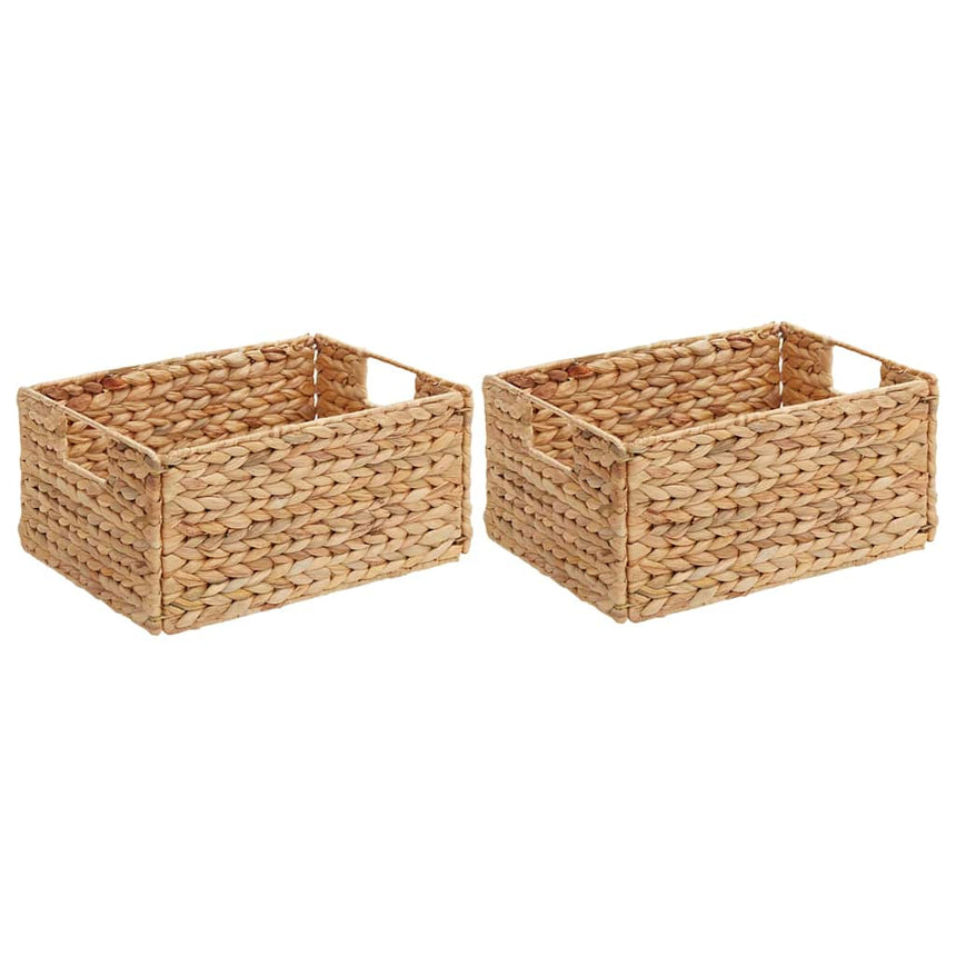 Opbergmanden 2 Pcs Naturel 35 X 25 X 17 Cm Waterhyacint