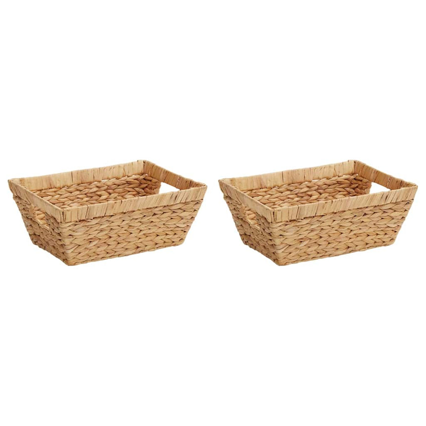 Opbergmanden 2 Pcs Naturel 38 X 28 X 15 Cm Waterhyacint