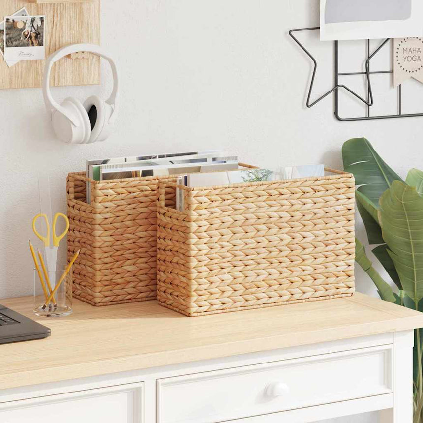 Magazine Manden 2 Pcs Naturel 39 X 14 X 25 Cm Waterhyacint