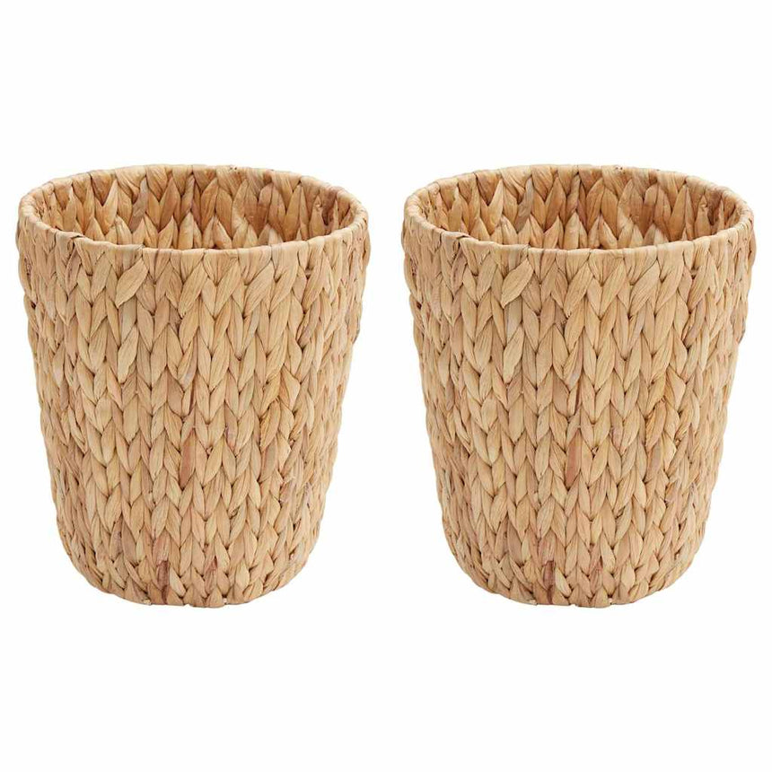 Afvalpapierbakken 2 Pcs Naturel 26 X 26 X 29 Cm Waterhyacint