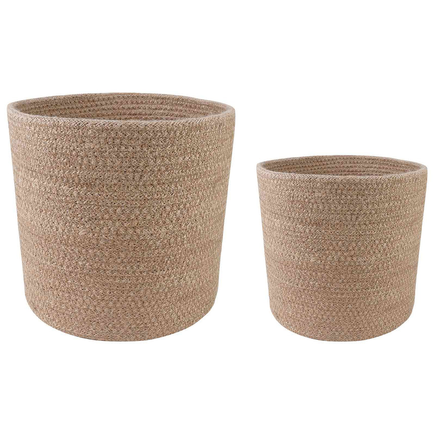 Plantenpot Set 2 Pcs Ø 28 X 28 Cm 100% Tossa Jute