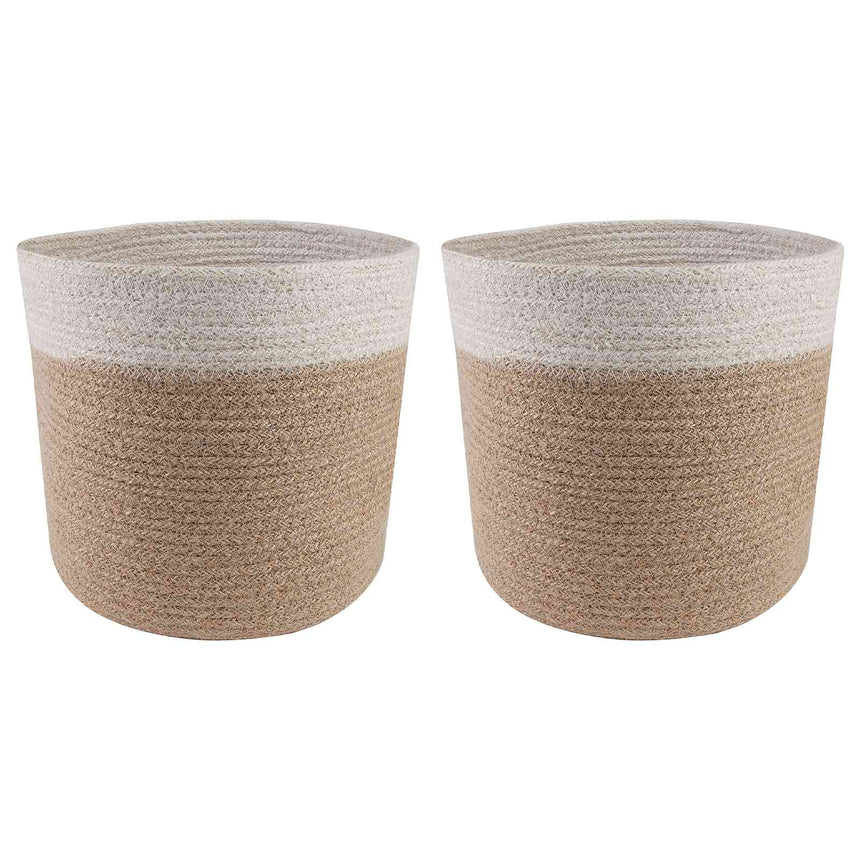 Plantenpot Set 2 Pcs Ø 28 X 28 Cm 100% Tossa Jute
