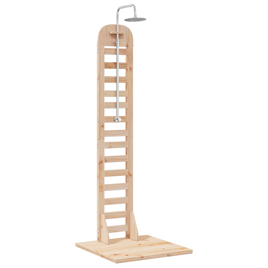 Buitendouche 223 Cm Massief Grenenhout En Roestvrijstaal