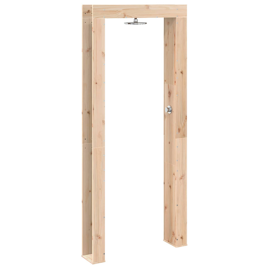 Buitendouche 226 Cm Massief Grenenhout En Roestvrijstaal