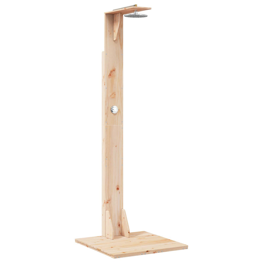 Buitendouche 214,5 Cm Massief Grenenhout En Roestvrijstaal