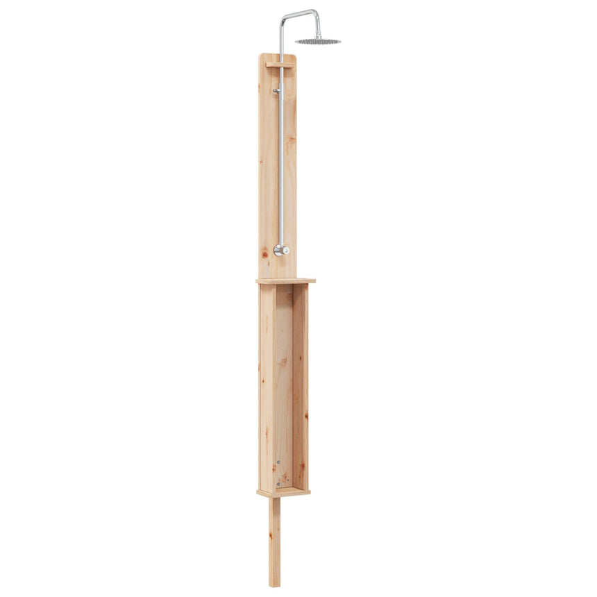 Buitendouche 246 Cm Massief Grenenhout En Roestvrijstaal