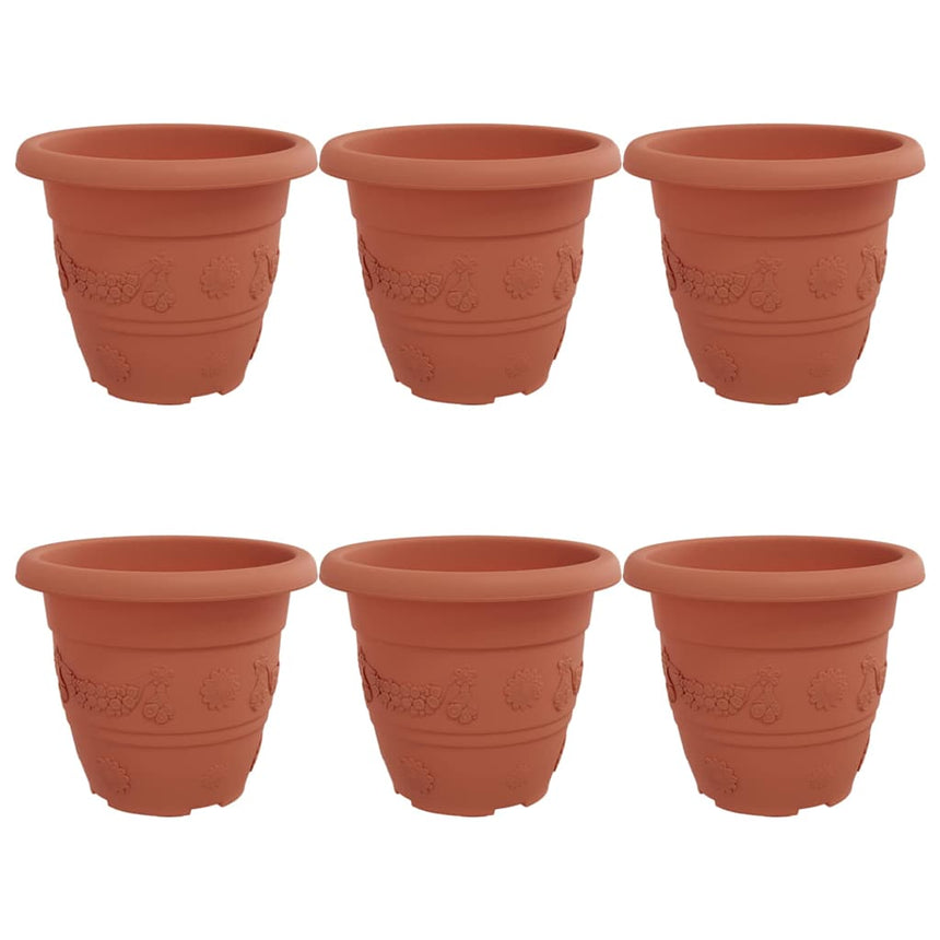 Ronde Bloempot 6 Pcs Kunststof