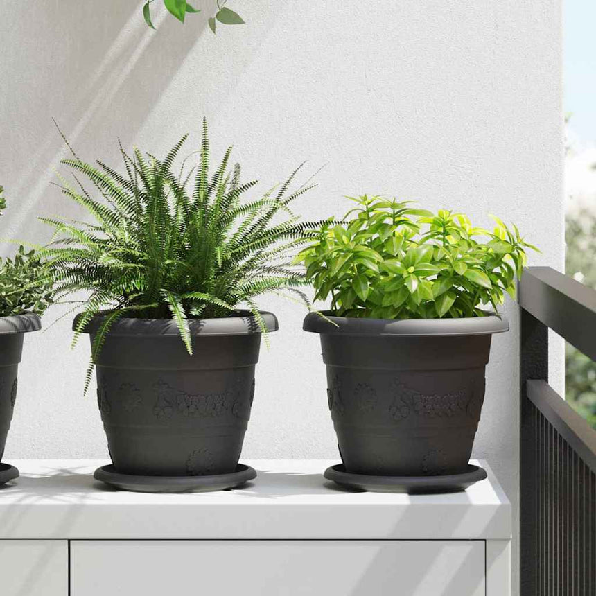Ronde Bloemenschalen 6 Pcs Ø 14 X 2 Cm Kunststof