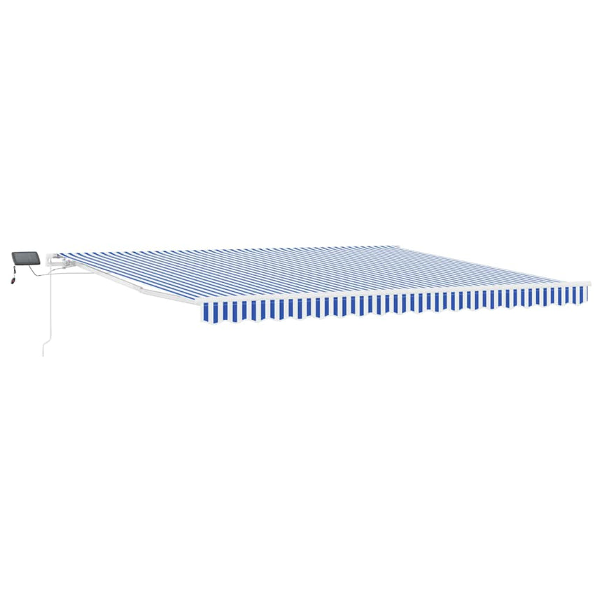 vidaXL Auvent Rétractable Bleu et Blanc 450 × 300 cm