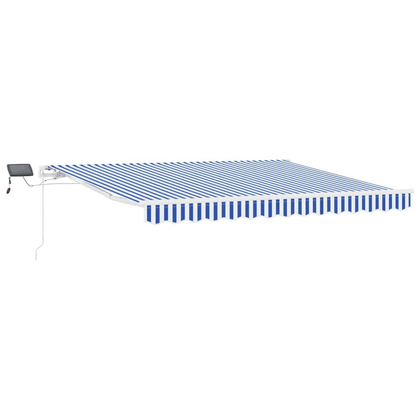 vidaXL Auvent Rétractable Bleu et Blanc 350 x 250 cm