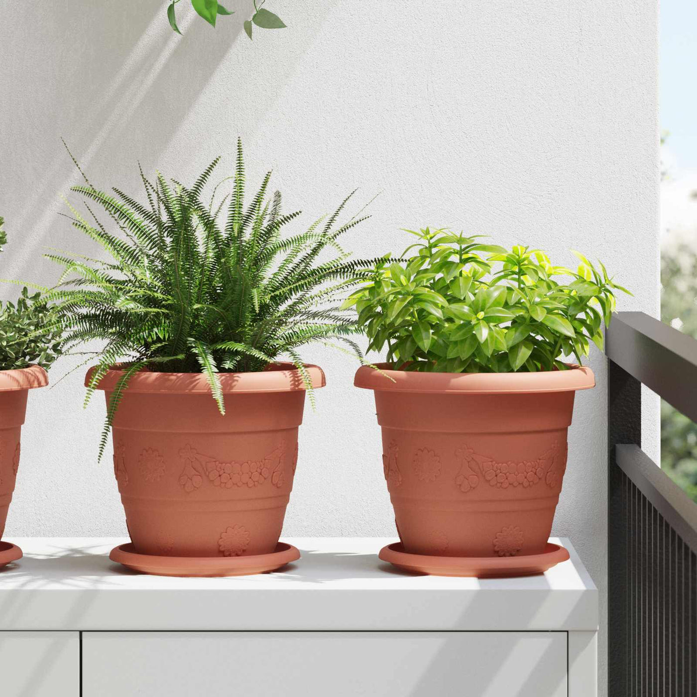 Plantenpotten 6 Pcs Ø 22 X 18 Cm Kunststof