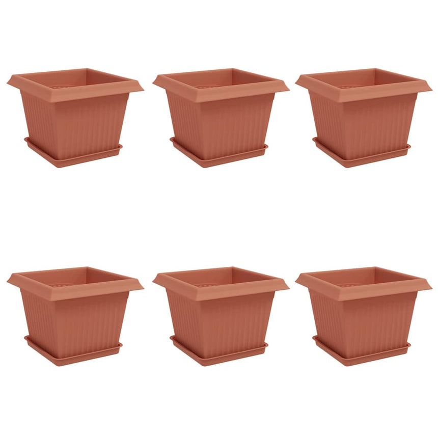Plantenpotten 6 Pcs 23 X 23 X 17,5 Cm Kunststof