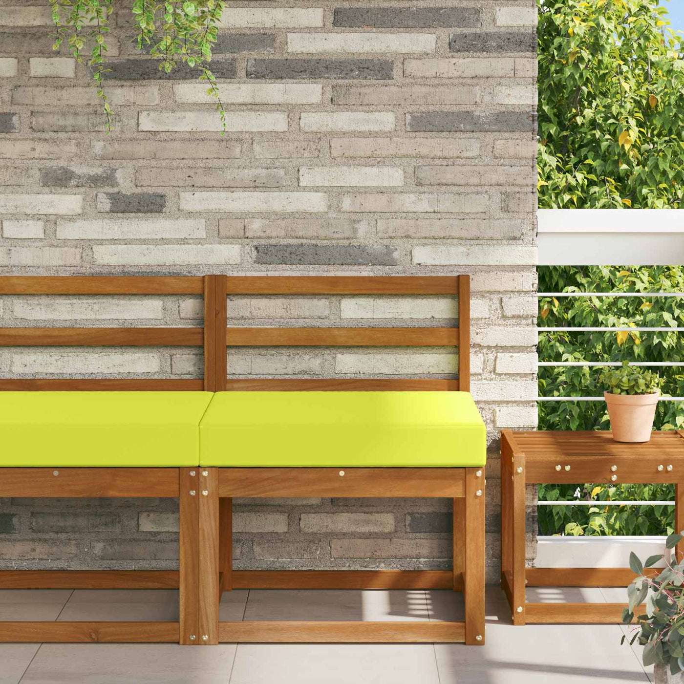 Buitenbankkussen 60 X 60 X 8 Cm Polyester Groen