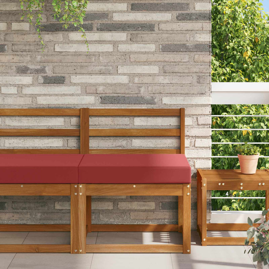 Buitenbankkussen 60 X 60 X 8 Cm Polyester Wijnrood