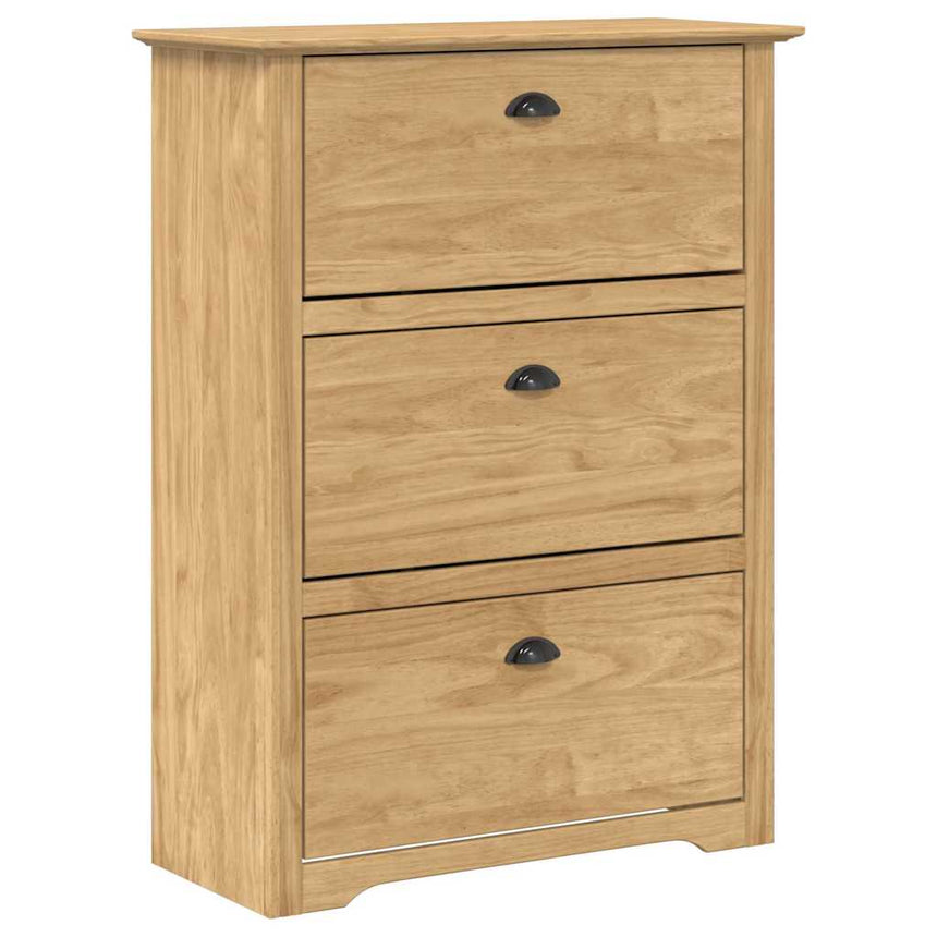Schoenrek Bodo Honing Bruin 80 X 35 X 118 Cm Bewerkt Hout