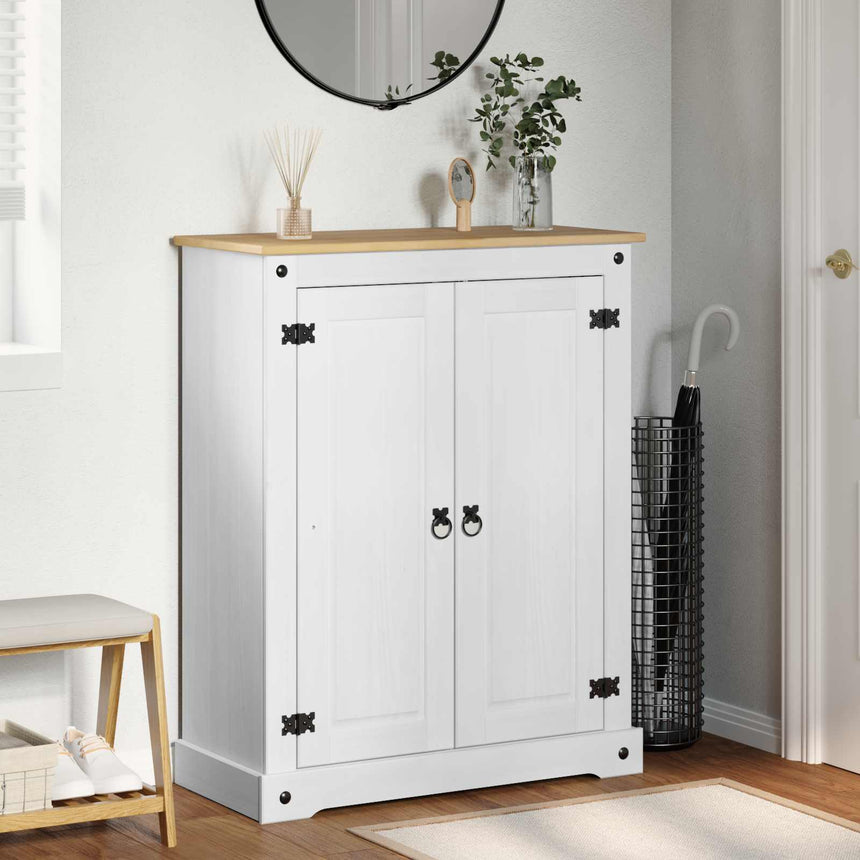 Schoenenkast 86 X 38,5 X 108 Cm Massief Grenenhout