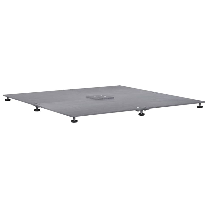 Parasolvoet Donker Grijze Houtlook 100 X 100 X 4 Cm Staal