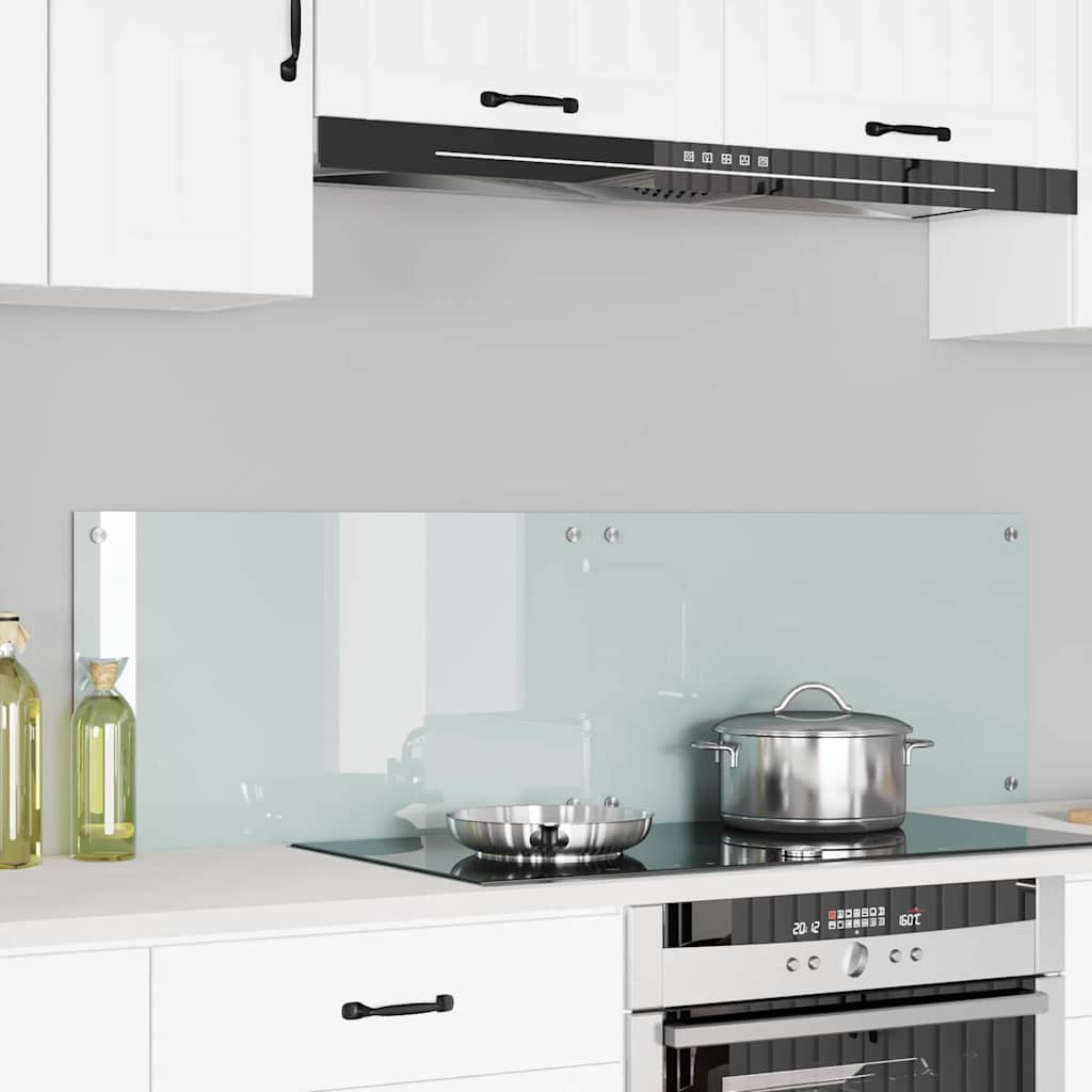 Keukenachterwand 2 Pcs Wit 70 X 40 Cm Gehard Glas