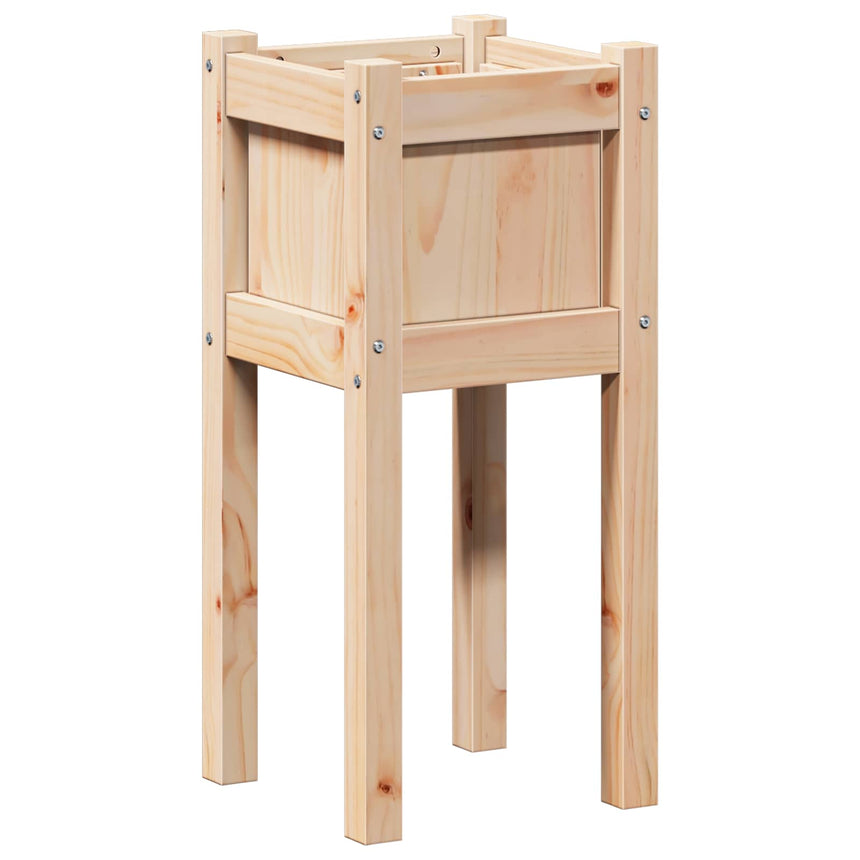 Tuin Plantpot Natuur 31 X 31 X 70 Cm Massief Grenenhout