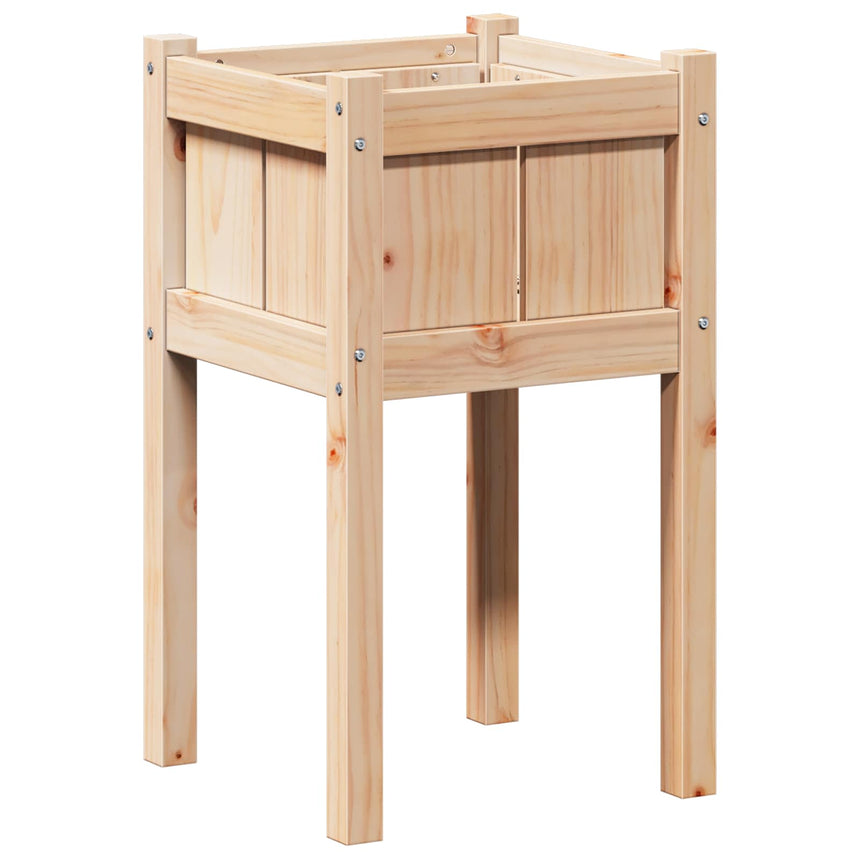 Tuin Plantpot Natuur 40 X 40 X 70 Cm Massief Grenenhout