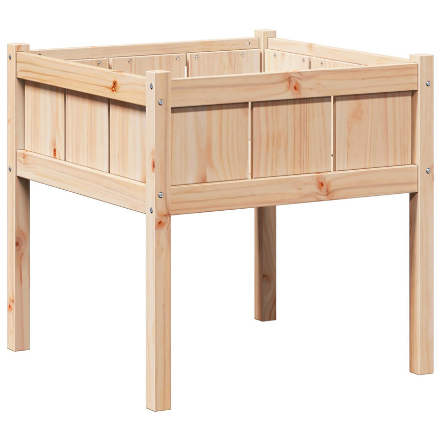 Tuin Plantpot Natuur 70 X 70 X 70 Cm Massief Grenenhout