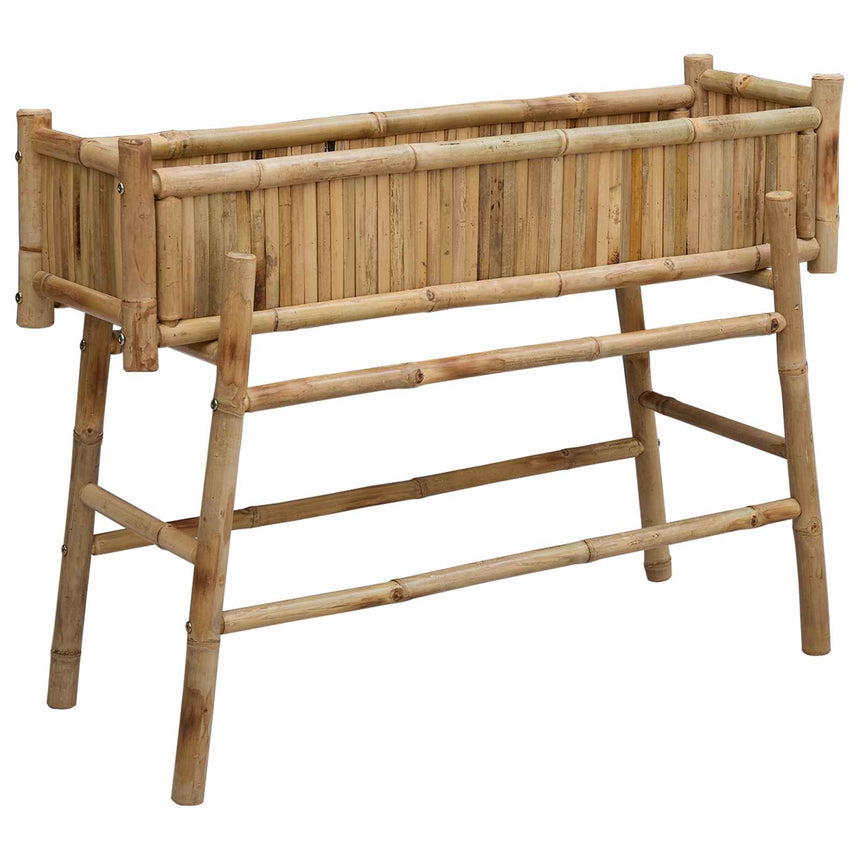 Tuin Planter Met Houder Naturel 100 X 38 X 74 Cm Bamboe