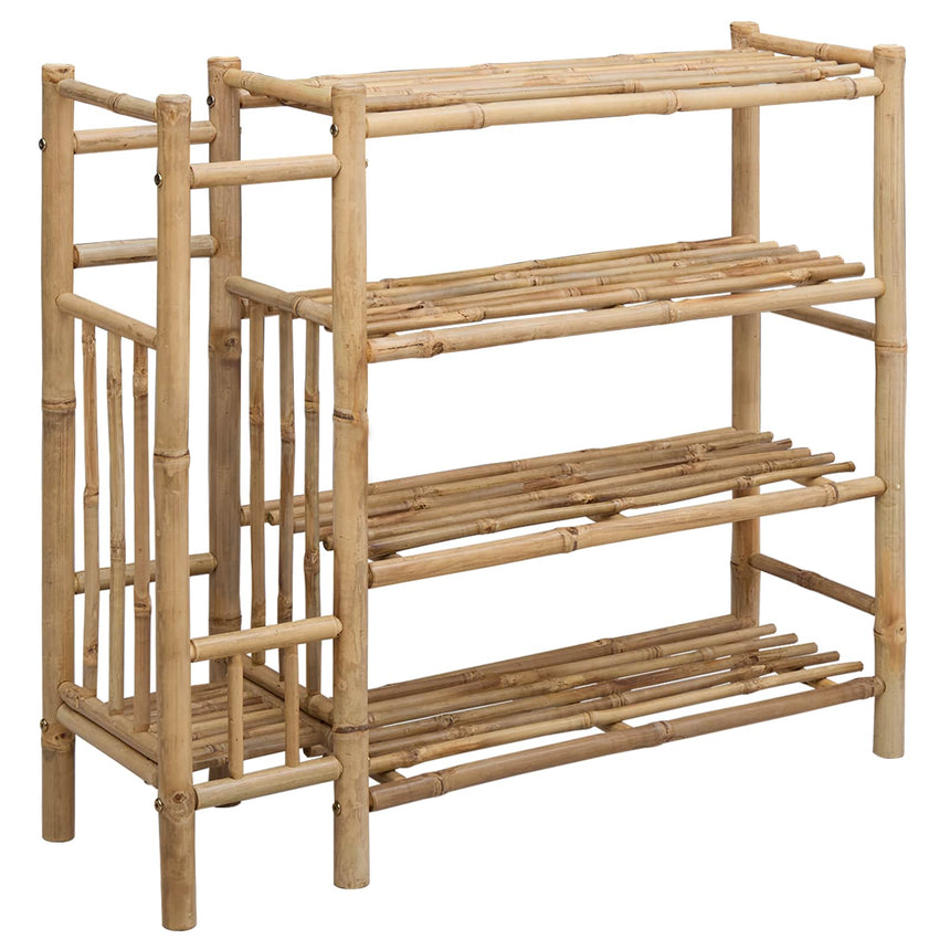 Schoenrek Met Plank Met Opslag Naturel 88 X 27 X 80 Cm Bamboe