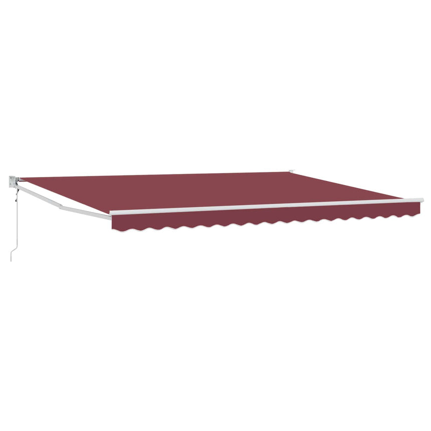 Uitschuifbare Luifel Bordeauxrood 4 X 2 M Polyester En Metaal Antracietkleurig