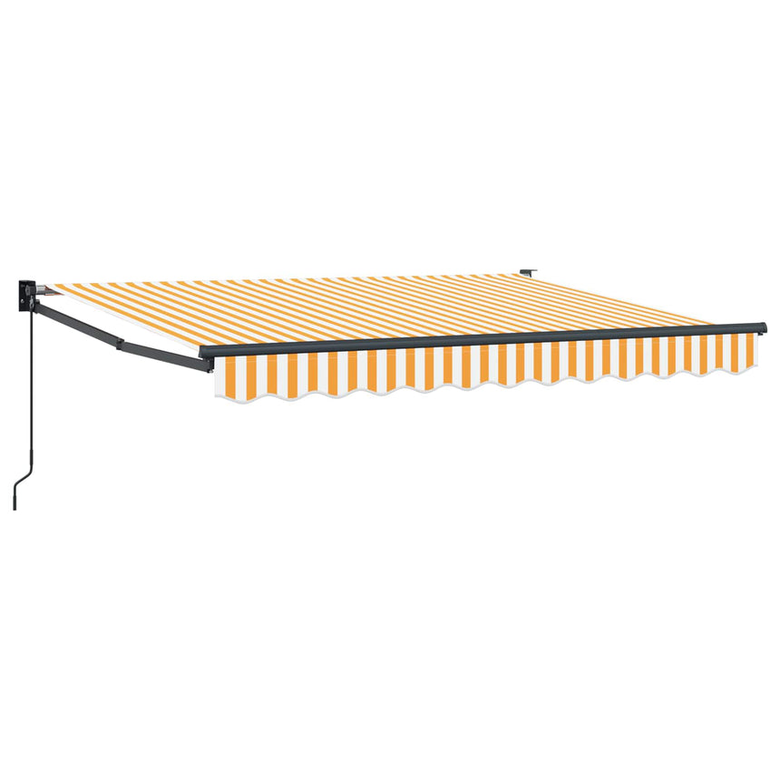 Uitschuifbare Luifel En Geel En Wit (Anthraciet Frame)
