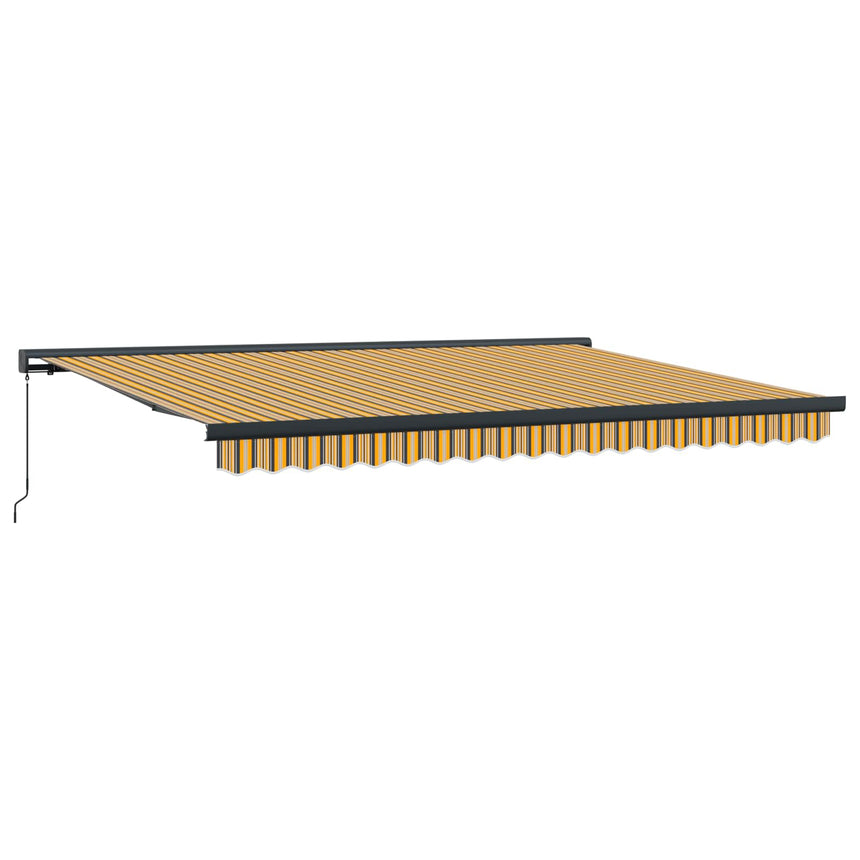 Inklapbare Luifel Geel En Grijs 400 × 300 Cm Groen En Wit