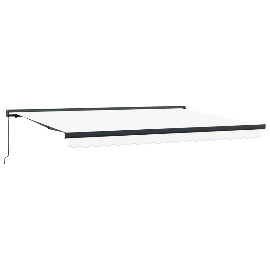 Inklapbare Luifel Wit 4 × 3 M Canvas En Aluminium Groen En Wit