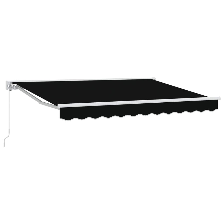 Uitschuifbare Luifel Zwart Zwart (Wit Frame)